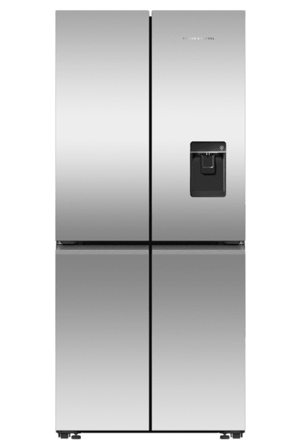 Fisher_Paykel RF500QNUX1 American style Fridge Freezer Quad Door 790mm, Recessed Handle, Stainless Steel