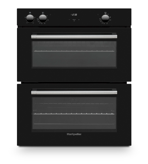 Montpellier MBUDO72 72cm Built-Under Electric Double Oven – Black