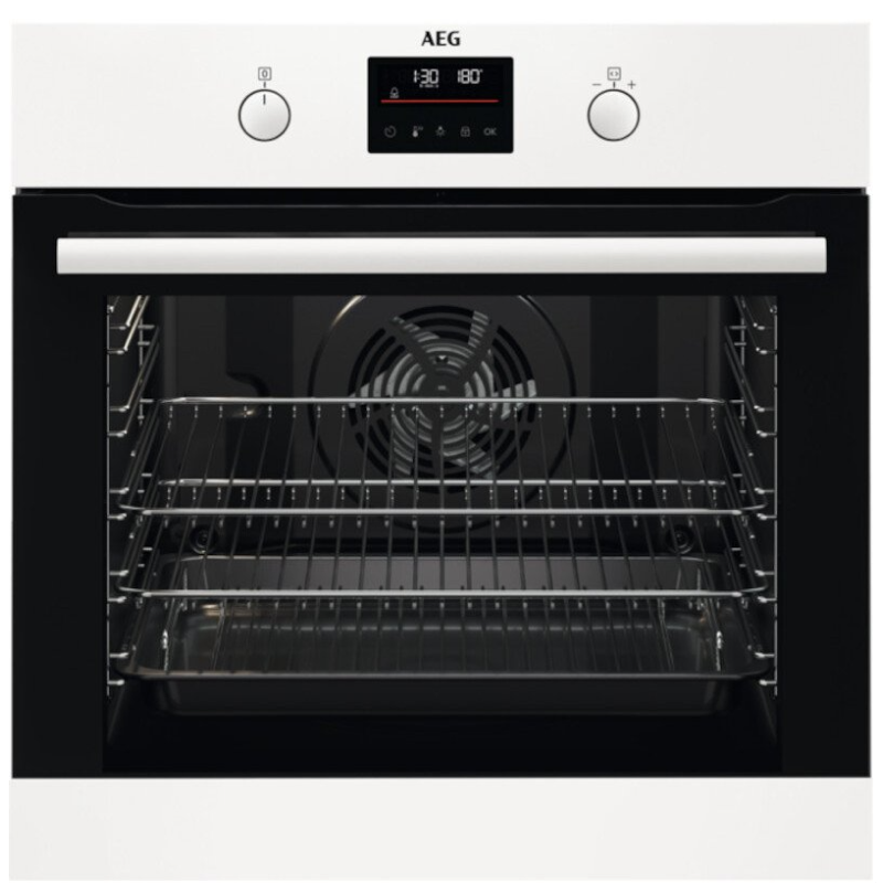 Aeg BEB335061W Multifunction Single Oven with retractable rotary controls