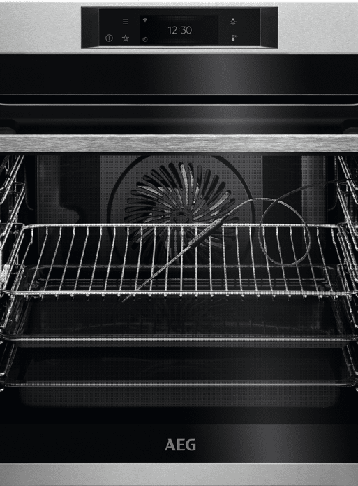 Aeg BPE748380T Connected SenseCook Pyrolytic Single Oven with Sophisticated EXCite Touch controls, white L