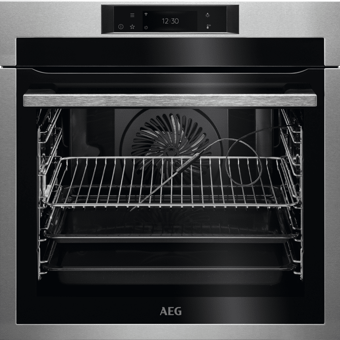 Aeg BPE748380T Connected SenseCook Pyrolytic Single Oven with Sophisticated EXCite Touch controls, white L