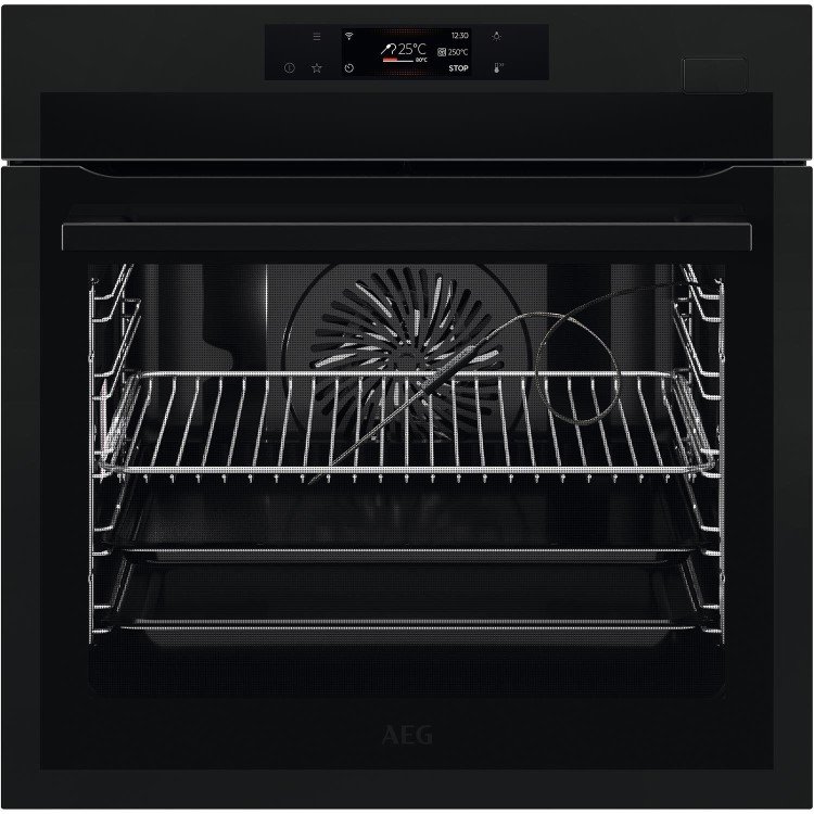 Aeg BSE778380T Connected SteamCrisp Quarter Steam & Pyrolytic oven with EXCite touch controls, whit
