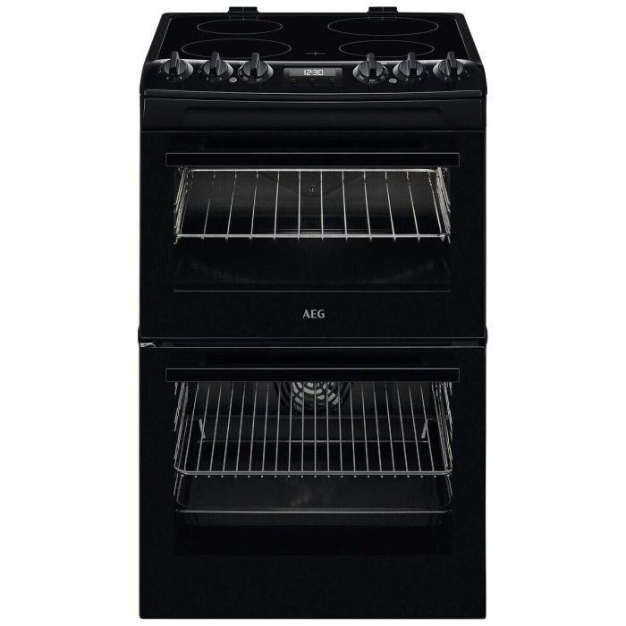Aeg CCX1530ACB 55cm Double Oven Cooker with Ceramic Hob