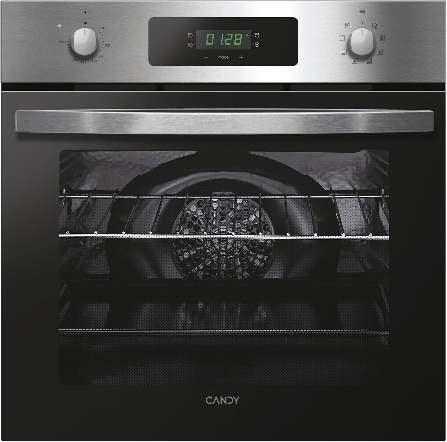 Candy F MCIDC X605/CA 60cm Fan oven, 8F, 65L capacity, LED Programmer, Stainless Steel