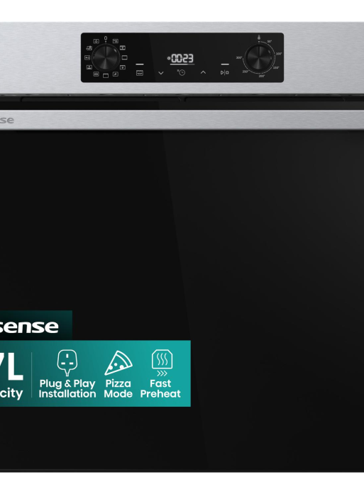 Hisense BI622AXPGUK 59.5cm Built-In Electric Single Oven – Black & Stainless Steel