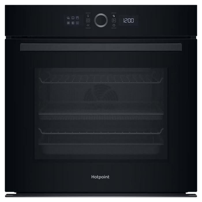 Hotpoint HOI4S8PM0BUK 73L Built-In Electric Single Oven – Pyrolytic & Hydrolytic – Black