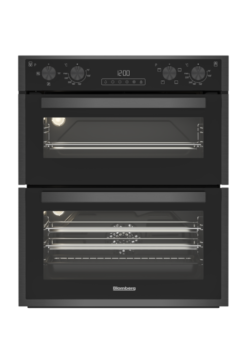 Blomberg ROTN9202DX 59.4cm Built In Electric Double Oven - Dark Steel