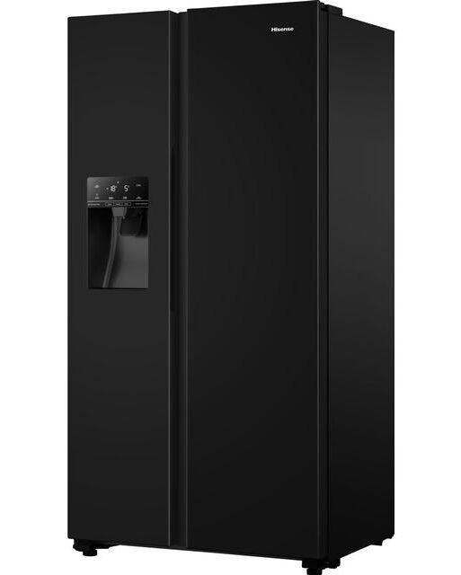 Hisense RS694N4TBF 91cm Frost Free American Style Fridge Freezer - Black