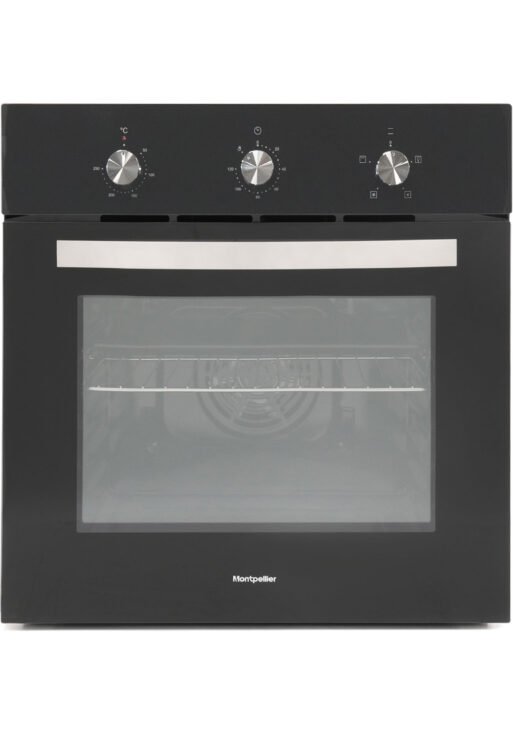 Montpellier MSFO59B 65 Litre Built In Single TruFan√¢‚Äû¬¢ Oven In Black Glass