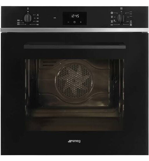 Smeg SF6400TB Cucina 60cm Built-In Single Oven – Black, 70L, 8 Functions